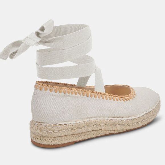 DOLCE VITA Women’s Morgan Espadrilles Flats in the Size 9.5 in Ivory Canvas - Picture 9 of 15